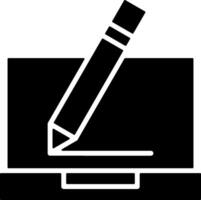 Create Drawing Edit Solid Black Icon vector