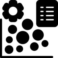 K Means Clustering Solid Black Icon vector