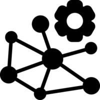 Knowledge Graphs Solid Black Icon vector