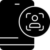 Scan User Solid Black Icon vector
