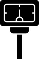 Parking meter Solid Black Icon vector