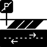 Unloading zone Solid Black Icon vector