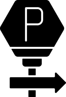 Parking permitted Solid Black Icon