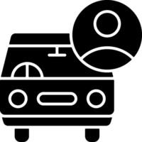 Valet parking Solid Black Icon vector