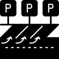 Diagonal parking Solid Black Icon vector