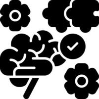 Problem Solving Process Solid Black Icon vector