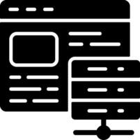 Blog hosting Solid Black Icon vector