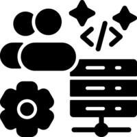 Developer friendly hosting Solid Black Icon vector