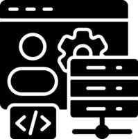 Developer hosting Black Illustration Icon vector