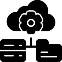 Tech infrastructure Solid Black Icon vector