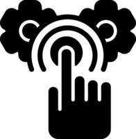 One Click Installer Solid Black Icon vector
