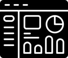 Dashboard UI Solid Black Icon vector