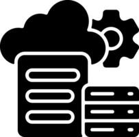 WordPress Hosting Solid Black Icon vector