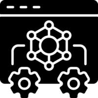 Infrastructure page Solid Black Icon vector