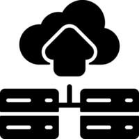 Backup Solid Black Icon vector