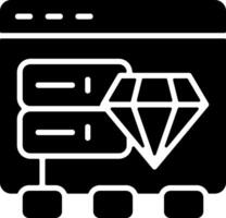 Shared hosting plans Solid Black Icon vector
