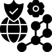 Advanced networking Solid Black Icon vector