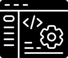 Developer tools section Solid Black Icon vector