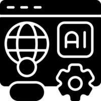 Tech users Solid Black Icon vector