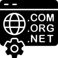 Top Level Domain Solid Black Icon vector