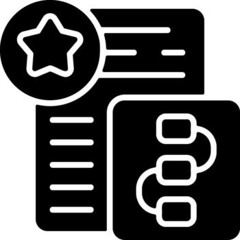 plan beneficios sólido negro icono vector