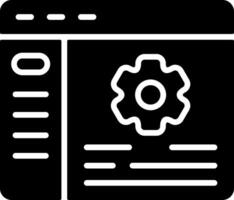 Tech specs section Solid Black Icon vector