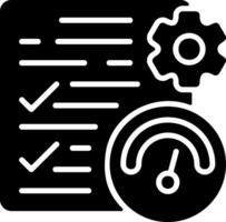 Performance features Solid Black Icon vector