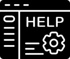 Help center Solid Black Icon vector