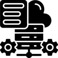 WordPress hosting features Solid Black Icon vector