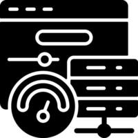 High performance hosting Solid Black Icon vector