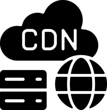 cdn sólido negro icono vector