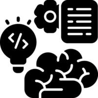Mind Programming Solid Illustration Icon vector