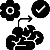 Mindset Shift Solid Illustration Icon vector