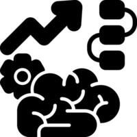 Thought Flow Solid Illustration Icon vector