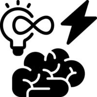Infinite Mind Solid Illustration Icon vector