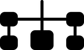 Flowchart Solid Icon vector