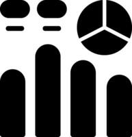 Graphical Representation Solid Black Icon vector