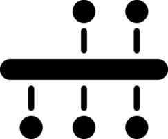 Infographic Timeline Solid Black Icon vector