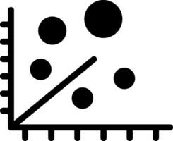 Scatter Plot Solid Black Icon vector
