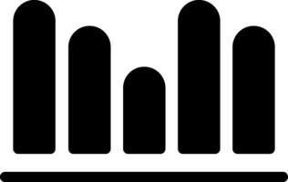 Vertical Bars Solid Black Icon vector