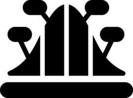 Bell Curve Graph Solid Black Icon vector