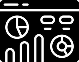 Website Statistics Solid Black Icon vector