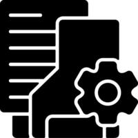 System Folder Solid Black Icon vector