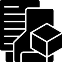 Project Folder Solid Black Icon vector