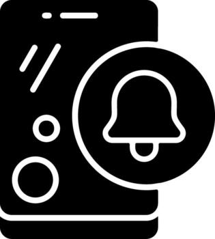 Notification Solid Black Icon vector