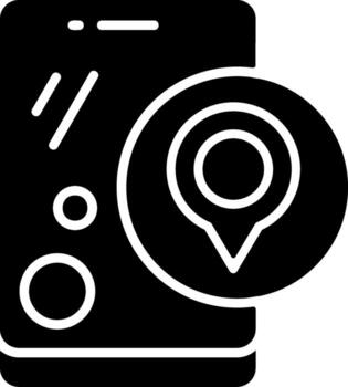 Location Solid Black Icon vector