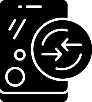 Quickshare Solid Black Icon vector