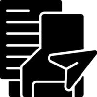 Shared Folder Solid Black Icon vector