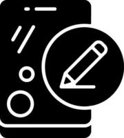 Notes Solid Black Icon vector