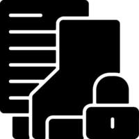 Locked Folder Solid Black Icon vector